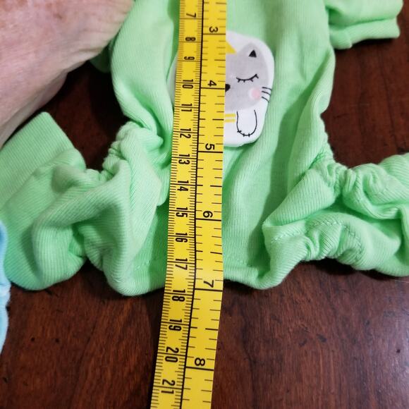 Blue and green dog pj's very small xxs - Picture 5 of 10